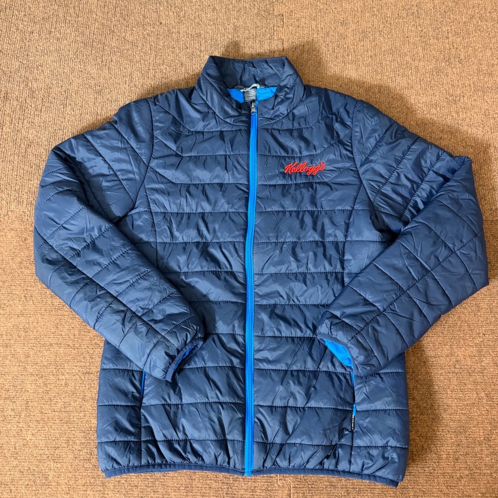 Landway Kellogg's Puffer Jacket Womens‎ XL Navy Blue Polyloft Insulated Quilted